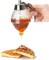 Honey Dispenser No Drip Glass, Honey Dispenser with Stand Clear Honey Pot Honey Jar for Syrup Sugar Sauces, Honey Container Maple Syrup Dispenser Glass Syrup Container